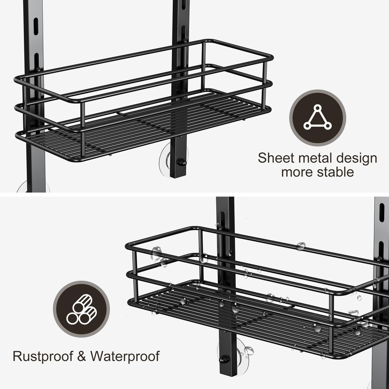 Orimade Adjustable Anti-Slip Hanging Shower Caddy Over Shower Head,Rustproof Bathroom