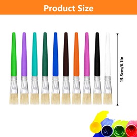 Children's Painting Brush Set, 15.5 cm Painting Brush for Toddlers, Large Acrylic Paint Brush, Flat Head Colourful Brush for Children, Students, Beginners, Washable Paint, Acrylic Paint, Painting