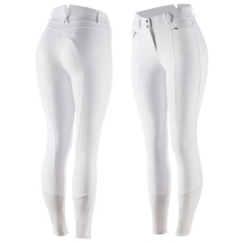 HORZE Angelina Womens Silicone Full Seat Breeches - White - 24