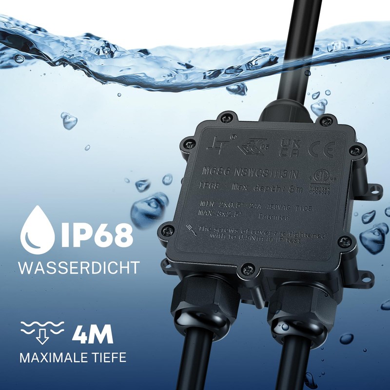 Junction Box IP68 Kohree Junction Box Waterproof Clamping Box Cable