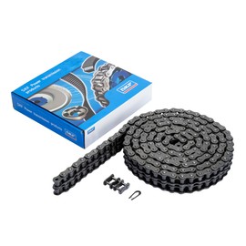 SKF #50-2 Duplex Rivited Roller Chain - 0.625 in Pitch - ANSI - 10 Feet - Heated Carbon Steel + Extra Connecting Link