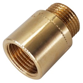 SKIR'CO Pipe Thread Extension 1/2 Inch Tap Extension Male and Female Thread Extension 25 mm Brass Pipe Fitting BSP (Pack of 2)