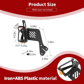 PDKLIN for Jeep JL Front Door Side Cup Holder for Jeep Wrangler JL JLU 2018 up for Gladiator JT 2020 up Black Accessories Driver Cup Holder (Left)