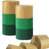 Tim&Lin Green and Gold Crepe Paper Streamers, Party Streamer Decorations