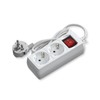 VoltShine German 2-Way Power Strip with Switch 1.5 m 3G