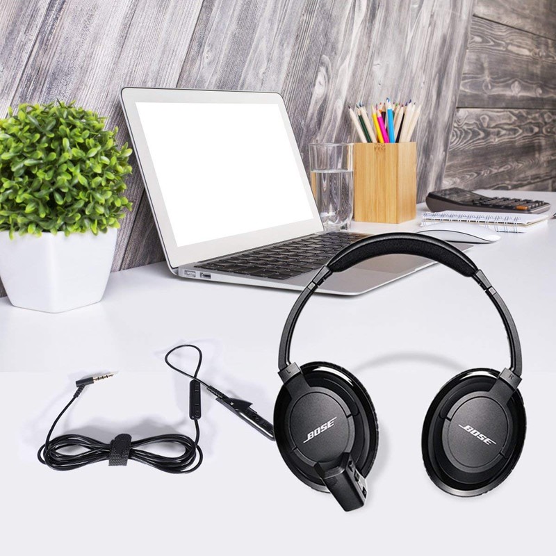 Replacement Extension Audio Cable Cord with Mic Volume Control Fit