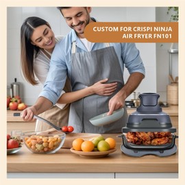 Silicone Heat Resistant mat for Ninja Crispi Air Fryer,Heat-Insulating Accessories Compatible with Ninja crispi FN101 containers,Kitchen Air Fryer Trivet (Stone)