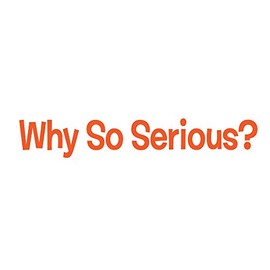 Why so Serious? Vinyl Window Sticker - White Joker Decal (Orange)