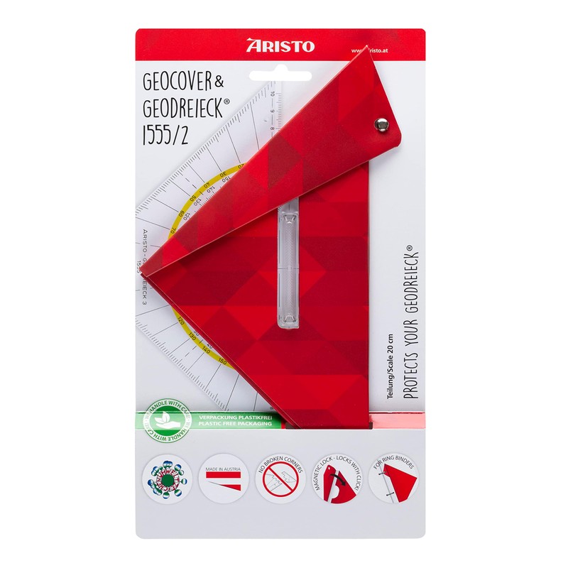 Aristo AR18032B Set Square AR1555/2 with Geocover Protective Case (Hypotenuse