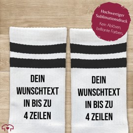 Geschenk mit Namen personalisiert by Shirtracer - Socks of your choice of text, tennis socks, your text, printed tennis socks, 01 black