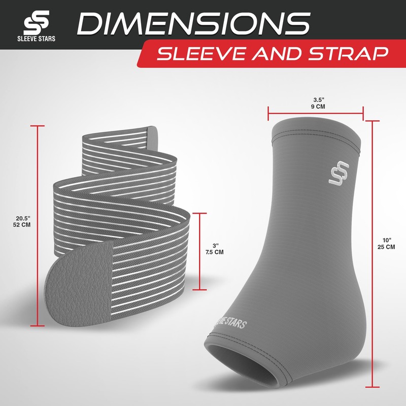 Sleeve Stars Ankle Brace for Sprained Ankle, Plantar Fasciitis Relief