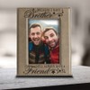 BELLA BUSTA -Brothers Picture Frame- Engraved Leather Picture Frame (4"x