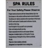 Buildingsigns.com SPA Rules Sign (White, Rust Free Aluminium 8X12)-REF24-10
