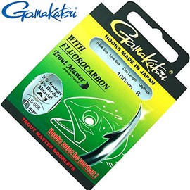 Gamakatsu LS-608 Trout Master Series 100 cm – 6 Tied Fishing Hooks for Trout Fishing, Trout Hooks for Trout Fishing, Hook Size/Line Diameter: Size 10/0.14 mm