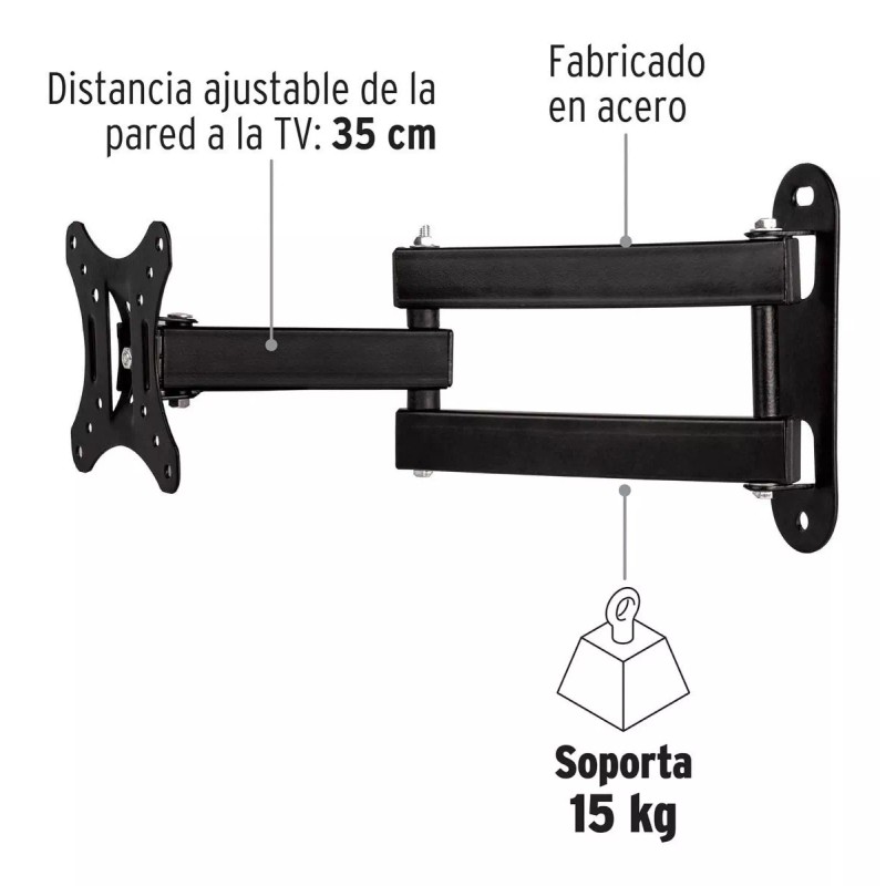 Volteck Base Soporte Patalla 14 A 40 Articulado Volteck 48428