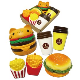 Jumbo Squeeze Hamburger Set, Set of 6, Fluffy Honey, Interior, Big Squeeze