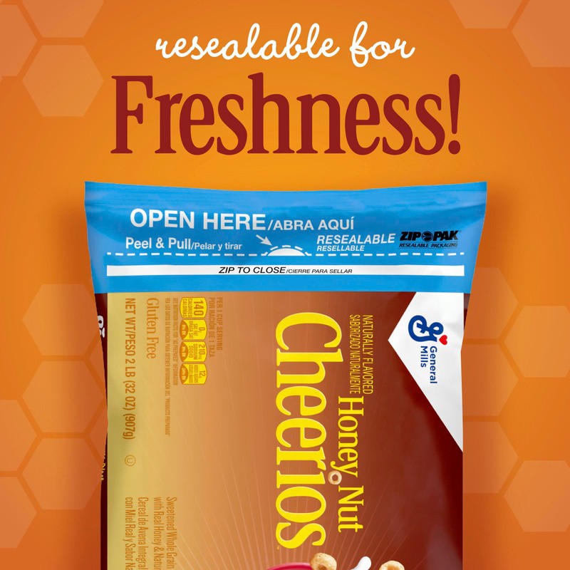 Honey Nut Cheerios Heart Healthy Breakfast Cereal, Gluten Free Cereal
