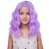 PATTNIUM Kids Child Short Purple Pink Wig Lavender Purple Curly
