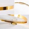 Laroal Small Floating Shelf With Gold Frame Wall Mounted Round