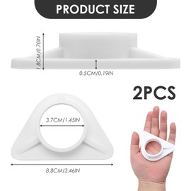 2 Pcs Plastic Sink Reinforcement 36mm Kitchen Tap Brace Bracket Reinforcer Accessories Interfaces Resin Plastic Material Stability Reduce Wobbling for Sink Faucets Fittings on Stainless Steel Sinks
