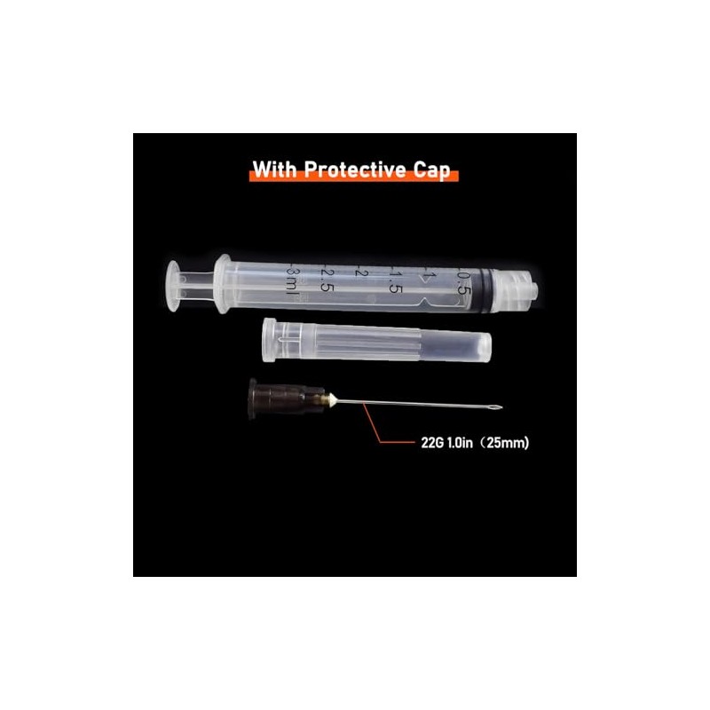 Jeringas Laboratorio Desechables Luer Lock Aguja Calibre Pulgada Empaquetadas Individualmente