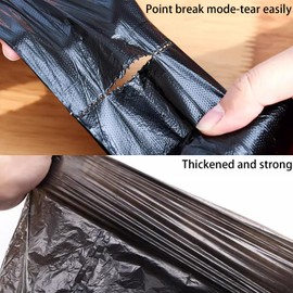 GWZiehory Mini Strong Trash Bags, 0.5 Gal Small Garbage Bags for Desktop Mini Trash Can, 300 Counts, Black