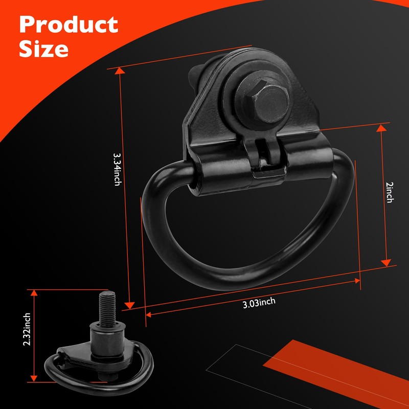 6PCS Cargo D-Hooks Compatible with 2015-2023 Ford Transit 150 250