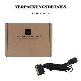 Thermalright 5V A-RGB Computer Fan Control, 5V 3PIN Lighting Control, PC Fan Control, Support 3PIN / 5V Lighting Interface, SATA Direct Supply