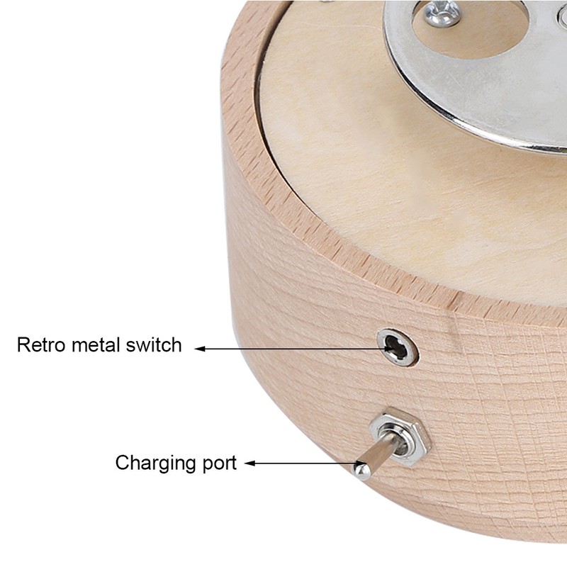 Solar System Pattern Crystal Ball Rotating Music Box USB Charging