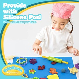 Dough Tools Kit for Kids, 41Pcs Play Dough Accessories Molds, Shape, Scissors, Rolling Pin, Playdough Mat with Storage Bag, Play Dough Sets for Toddlers Girls Boys