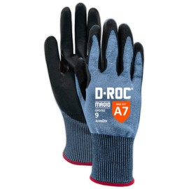 MAGID D-ROC AeroDex ANSI A7 Polyurethane Palm Coated Work Gloves, 1 Pair, Size 8/Medium, GPD782