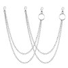 Kulannder 2 Pieces Pants Chains, Silver Double Layer Jean Chain