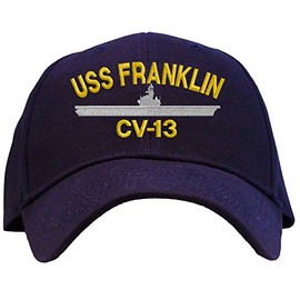 Spiffy Custom Gifts USS Franklin CV-13 Embroidered Pro Sport Baseball Cap Navy