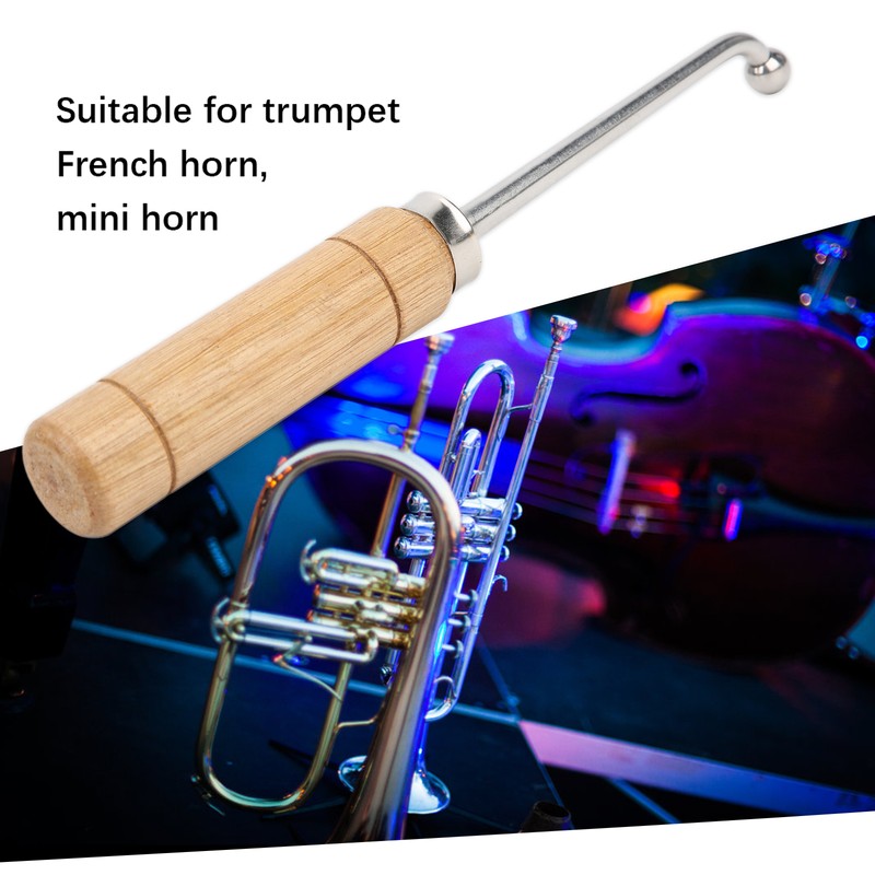 Trumpet Repair Tools Solid Wood Instrument Maintenance with 1 Sheet
