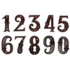 Esschert Design Cast Iron House Number, Rust Brown, 7.7 x