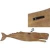 Wooden Fish Wall Decor-Rustic Nautical Handcrafts Whale Sculpture Beach Theme