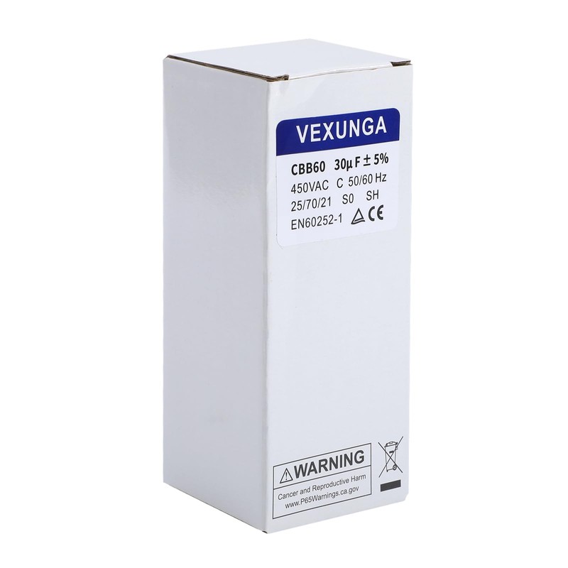 VEXUNGA Capacitor 30uF 450V Starting Capacitor 30µF AC Motor Capacitor