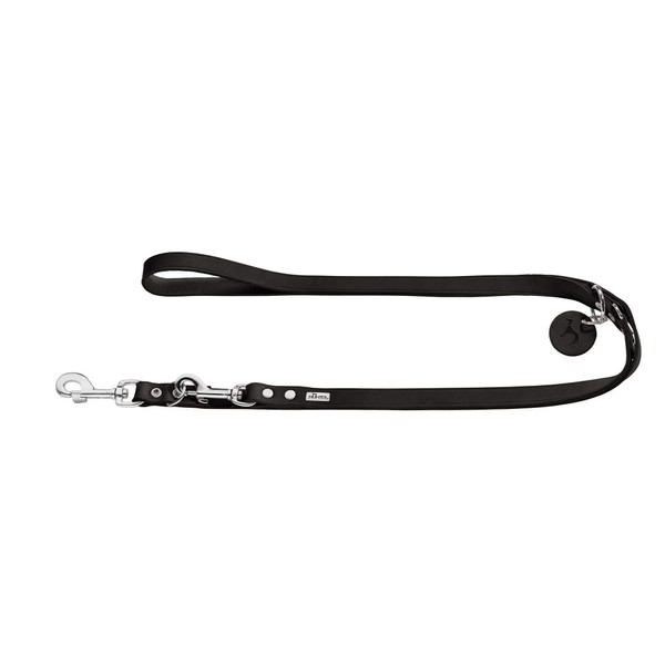 HUNTER Training leash, 20/200 Soft genuine cow leather, black