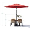Sannwsg 10 ft Umbrella Outdoor Patio, Porch Umbrella with Fiberglass