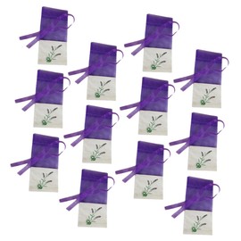 CHILDWEET 12pcs Herbal Sachet Bag Drawstring Lavender Bags Clear Bags for Favors Lavender Sachet Bags Empty Lavender Bags Natural Lavender Sachets Lavender Pouches Gauze Bag Cotton Purple