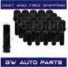 BWA 20 Black 14x1.25 Spline Cone Seat Lug Bolts 28mm/1.10"