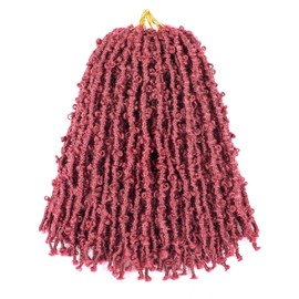 GUOHUI Super Light Butterfly Locs Crochet Hair 12 Inch 6 Packs Pre-Looped Soft Distressed Faux Locs Braids for Women Kids (12 Inch,530#)