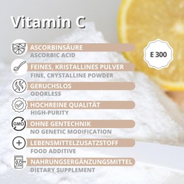 Vitamin C Pulver 100g reine Ascorbinsäure in Lebensmittelqualität E 300