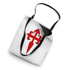 Camino de Santiago Large Red Sword Cross White Background Tote Bag