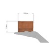 Bear Design Mini Leather Wallet 10 x 7.5 cm Cognac,