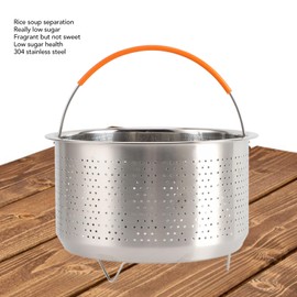 Stainless Steel Rice Cooker Steam Basket Removes Sugar, Steams Eggs, Vegetables - Even Heating, Easy to