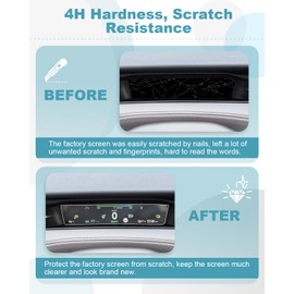 CDEFG Compatible with VW ID.7 ID7 2024 Instrument Panel Protective Film 4H Scratch-Resistant Screen Protector Navigation Film ID7 Accessories Pack of 2