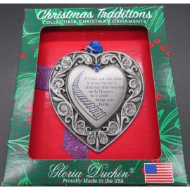 Gloria Duchin Memorial Stairway Poem Departed Deceased Family Christmas Ornament