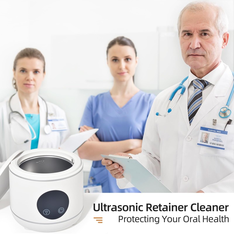 Ultrasonic Retainer Cleaner Machine, Professional Dental Appliance Cleaning Device. 3