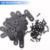 mxuteuk 86pcs Stainless Steel Black Straight Plate Bracket Metal Patch